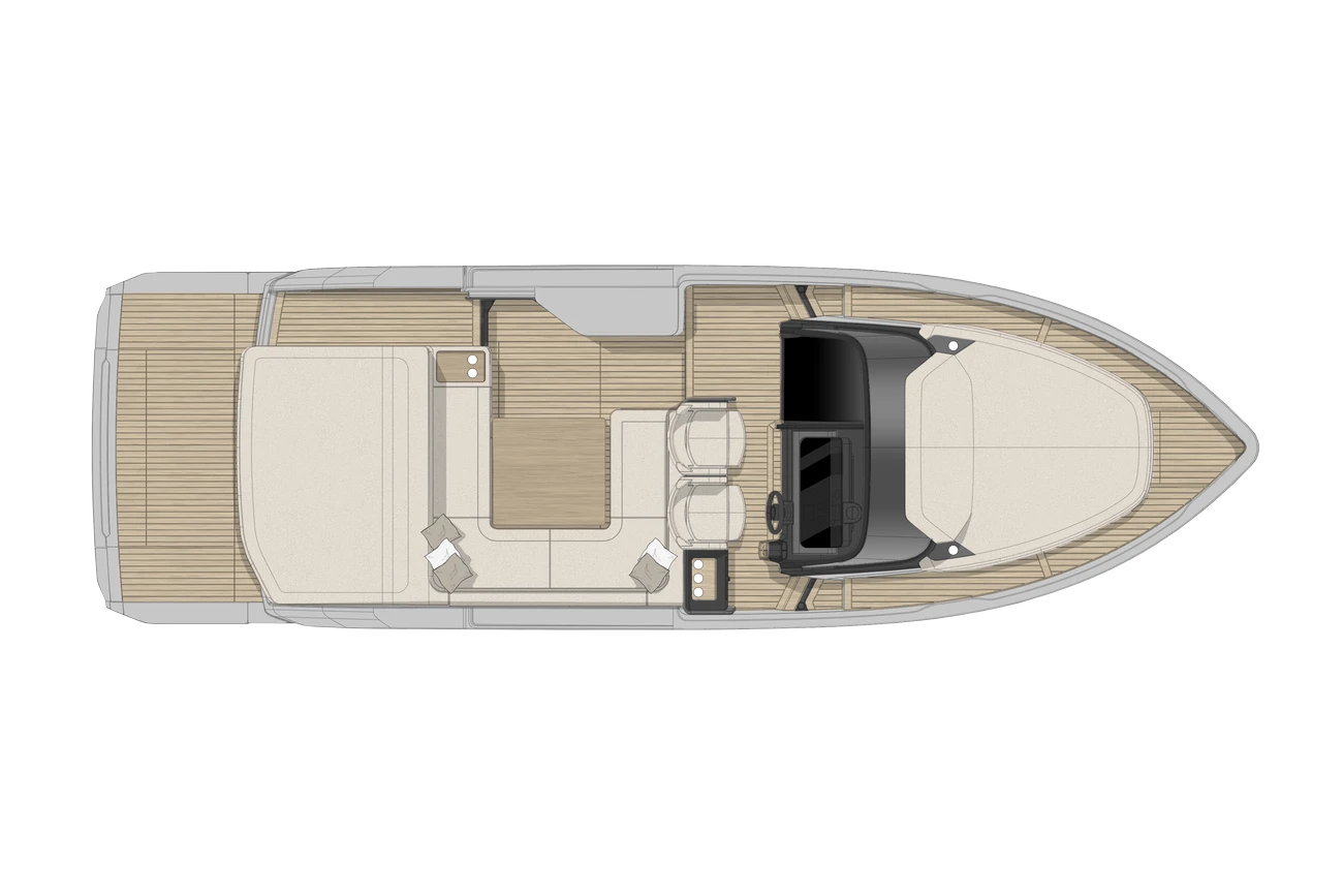 Cranchi A32 Luxury Tender — Grundriss Main Deck