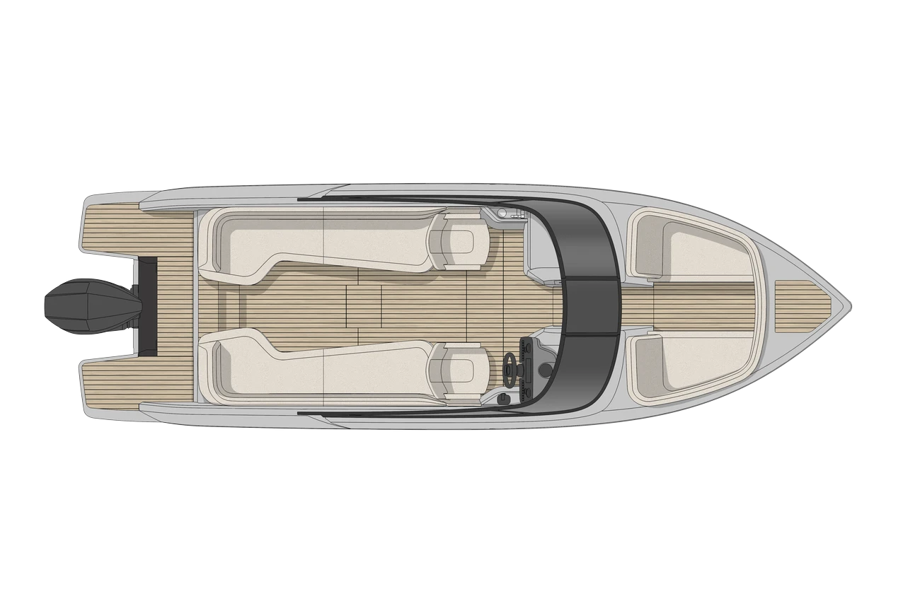 Cranchi E26 Rider — Grundriss Main Deck